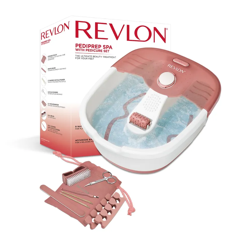 REVLON PEDIPREP SPA Wanienka Do Pedicure, Masaż Bąbelkowy, Akcesoria Gratis