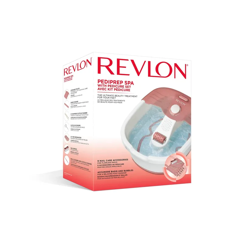 REVLON PEDIPREP SPA Wanienka Do Pedicure, Masaż Bąbelkowy, Akcesoria Gratis