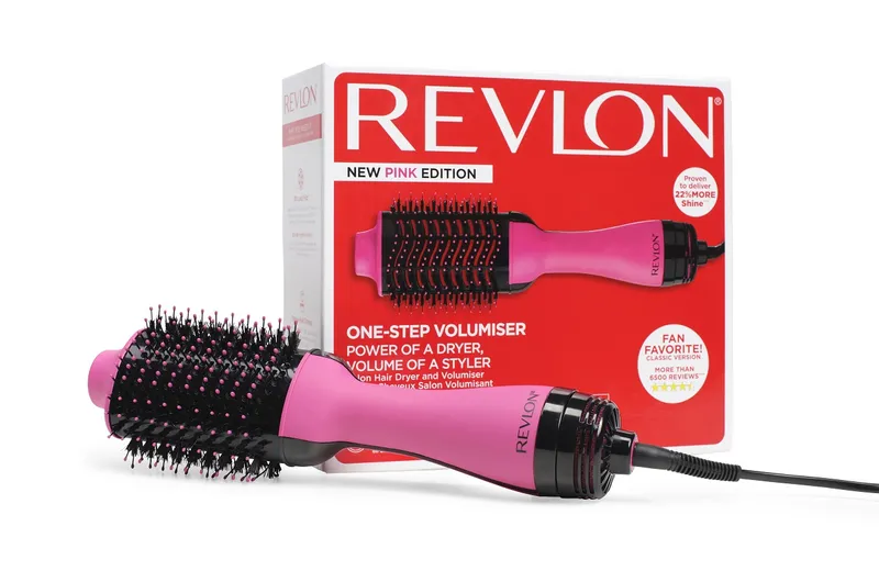 REVLON RVDR5222 PINK Suszarko-Lokówka Do Włosów, Owalna Szczotka, Jonizacja