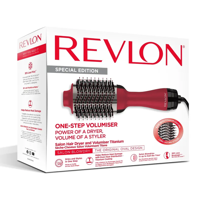 REVLON PRO COLLECTION RVDR5279 Szczotko-Suszarka Do Włosów, Tytanowa Z Jonizacją