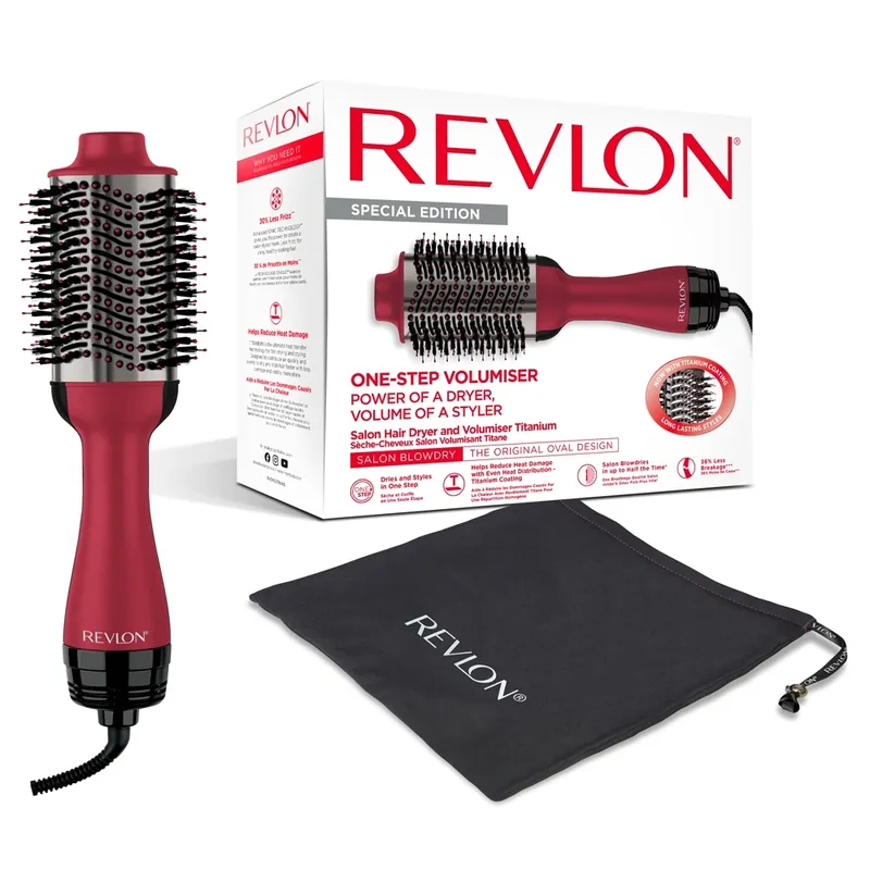 REVLON PRO COLLECTION RVDR5279 Szczotko-Suszarka Do Włosów, Tytanowa Z Jonizacją