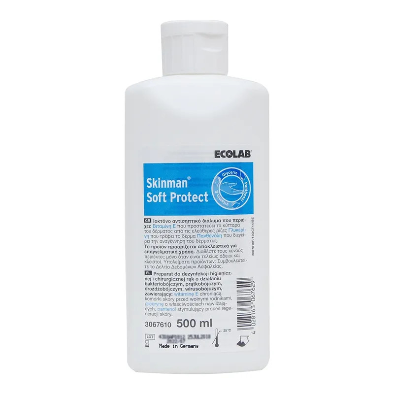 ECOLAB SKINMAN SOFT PROTECT 500 ml Wirusobójczy Preparat Do Dezynfekcji Rąk