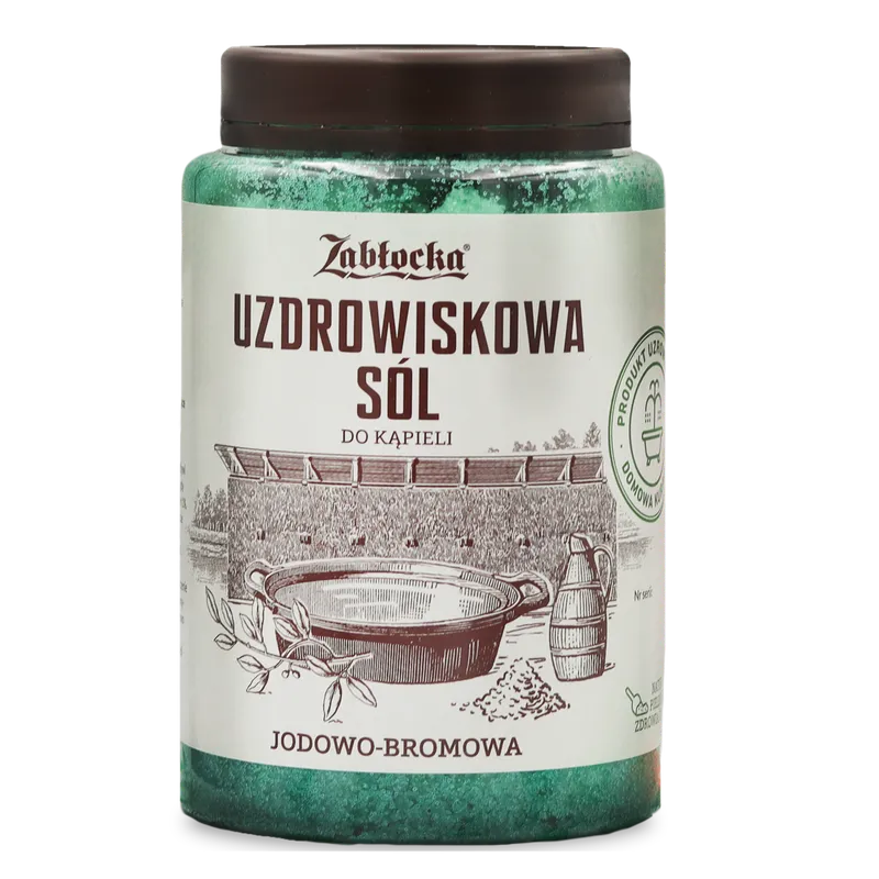 ZABŁOCKA 1,2 kg Sól Uzdrowiskowa Jodowo-Bromowa Do Kąpieli, Z Dębowca