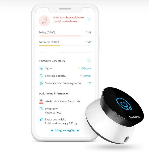 STETHOME FAMILY Inteligentny Stetoskop Z AI, Domowy Stetoskop Z Aplikacją Mobilną