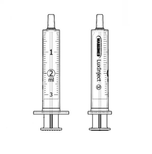 MARGOMED 2 ml Strzykawka Dwuczęściowa, Jednorazowa, 100 szt