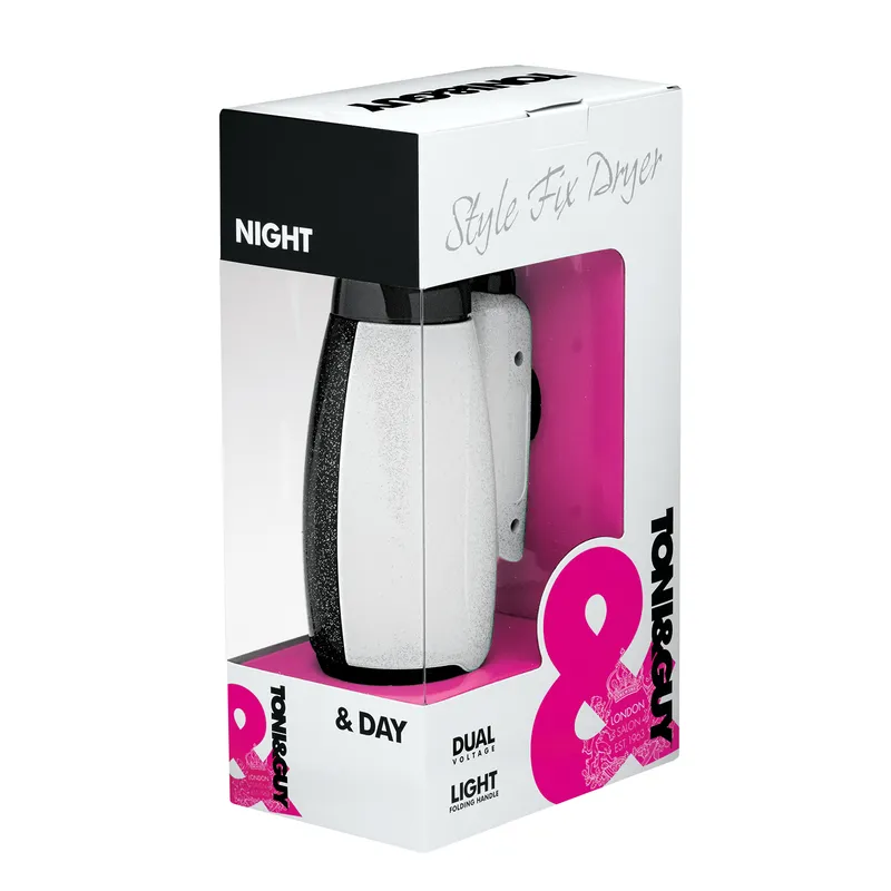 TONI & GUY TGDR5372 Suszarka Do Włosów, 1800 W, Składana Rączka, 2 Prędkości