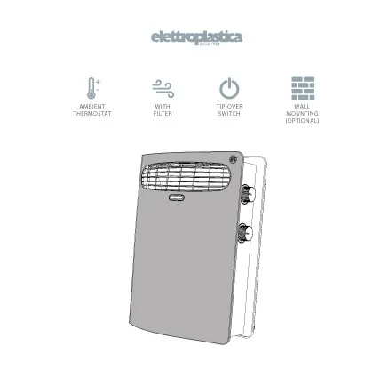 EMED SUPRA TL152 Termowentylator BOOK1, Farelka 2000W, Zabezpieczenia