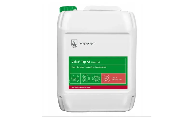 MEDISEPT VELOX TOP AF GREJPFRUTOWY 5l Spray Do Mycia I Dezynfekcji Powierzchni