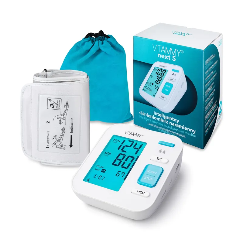 VITAMMY NEXT 5 Ciśnieniomierz Naramienny Z Funkcją Głosową, Duży Wyświetlacz LCD
