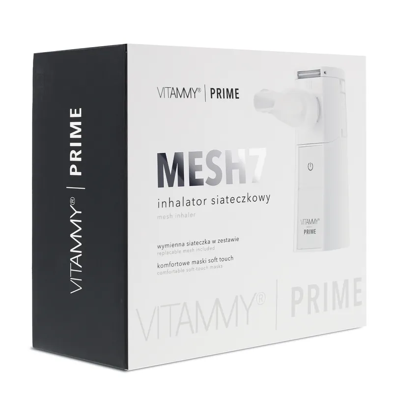 VITAMMY PRIME MESH 7 Inhalator Siateczkowy Z Wymienną Siateczką I Szybką Nebulizacją