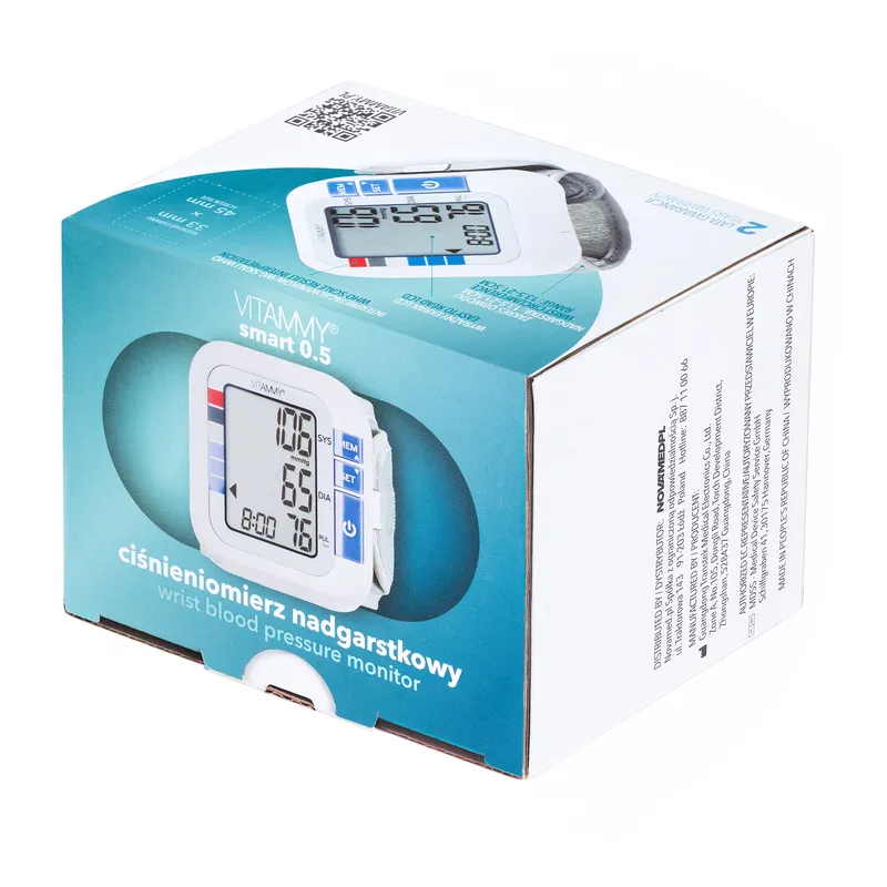 VITAMMY SMART 0.5 Ciśnieniomierz Nadgarstkowy, Arytmia, Interpretacja Wg WHO