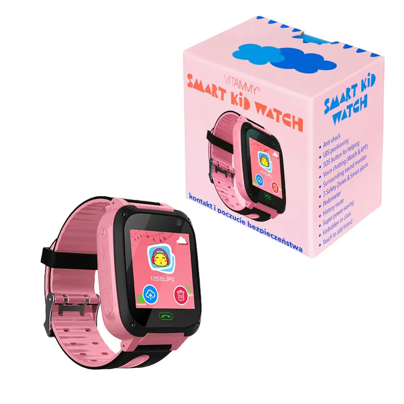 VITAMMY SMART KID WATCH Smartwatch Dla Dzieci, Lokalizacja I SOS - RÓŻOWY