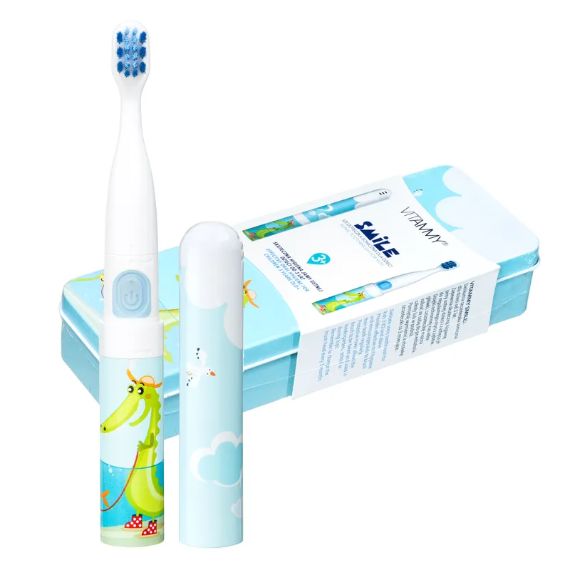 VITAMMY SMILE KROKODYL Szczoteczka Soniczna Do Zębów Dla Dzieci 3+, Miękkie Włókna