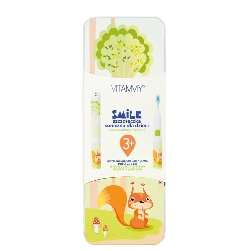 VITAMMY SMILE WIEWIÓRKA Szczoteczka Soniczna Do Zębów Dla Dzieci 3+, Miękkie Włókna