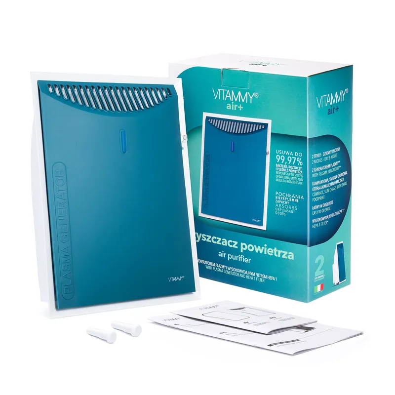 VITAMMY AIR+ PA600 Oczyszczacz Powietrza, Filtr Węglowy, Jonizacja, Plazma