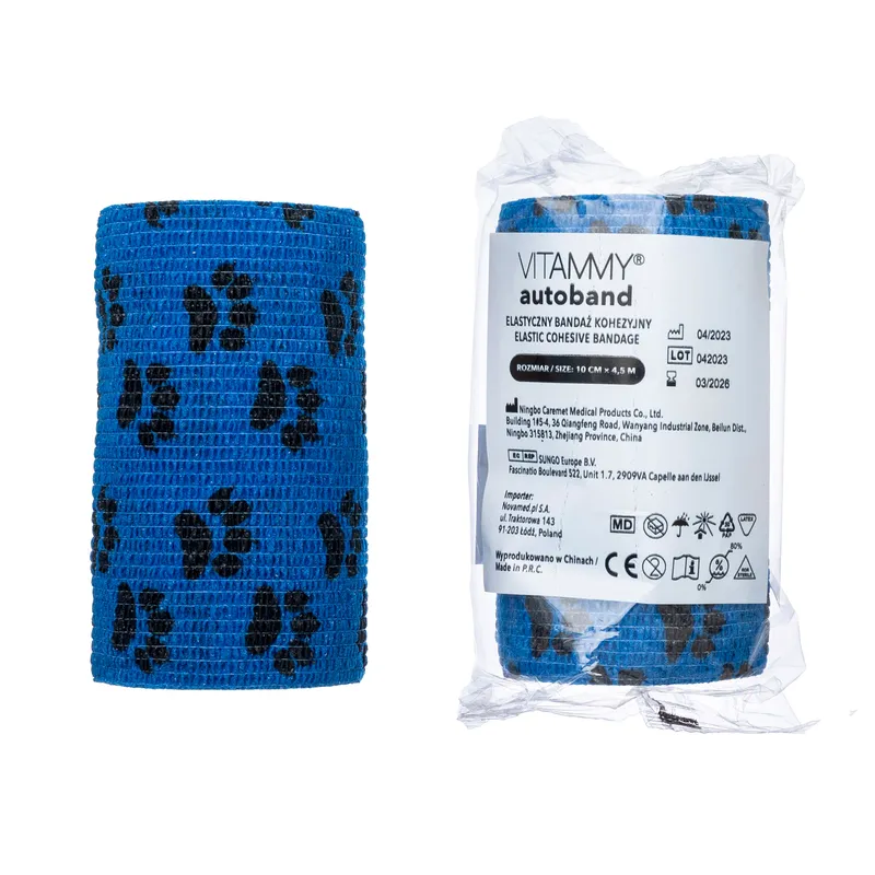 VITAMMY AUTOBAND ŁAPKI 10cm X 450cm Elastyczny Bandaż Kohezyjny Samoprzylepny