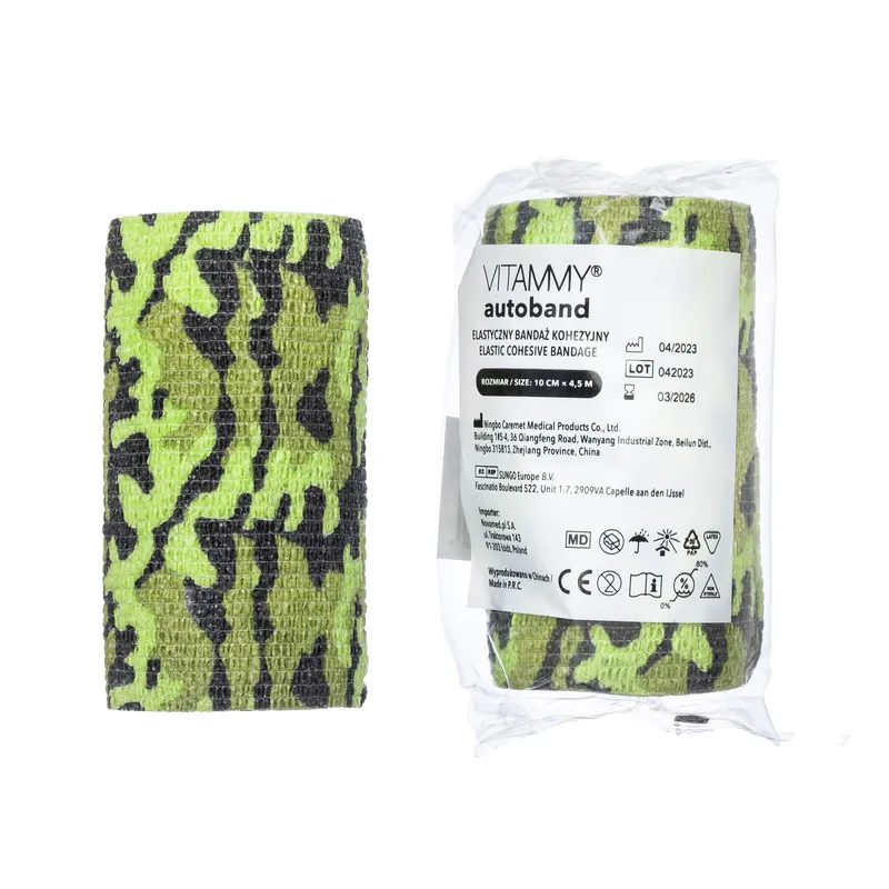 VITAMMY AUTOBAND MORO 10cm X 450cm Elastyczny Bandaż Kohezyjny Samoprzylepny - ZIELONE