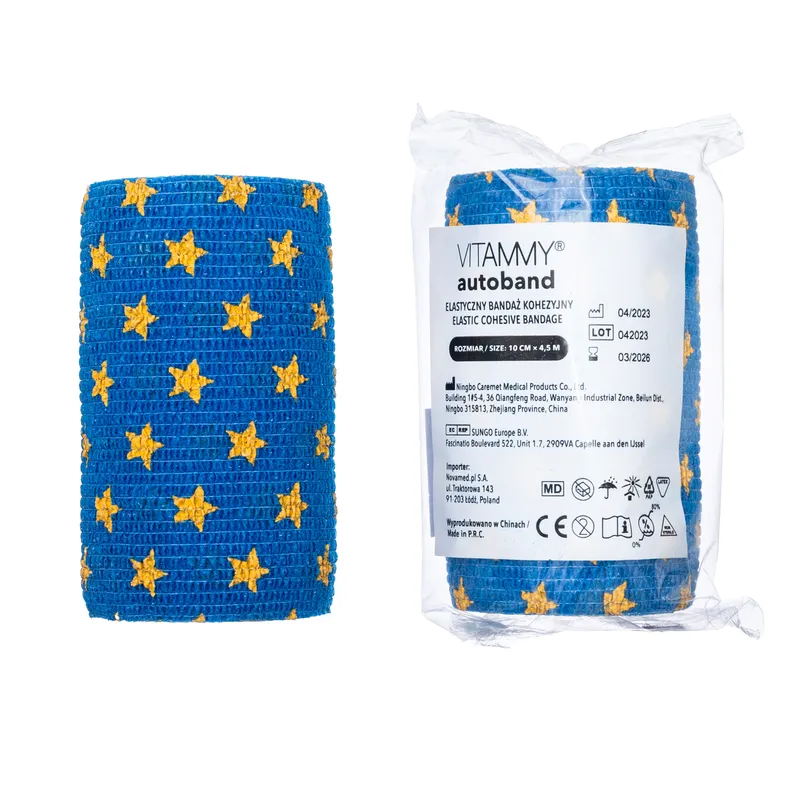 VITAMMY AUTOBAND GWIAZDKI 10cm X 450cm Elastyczny Bandaż Kohezyjny Samoprzylepny