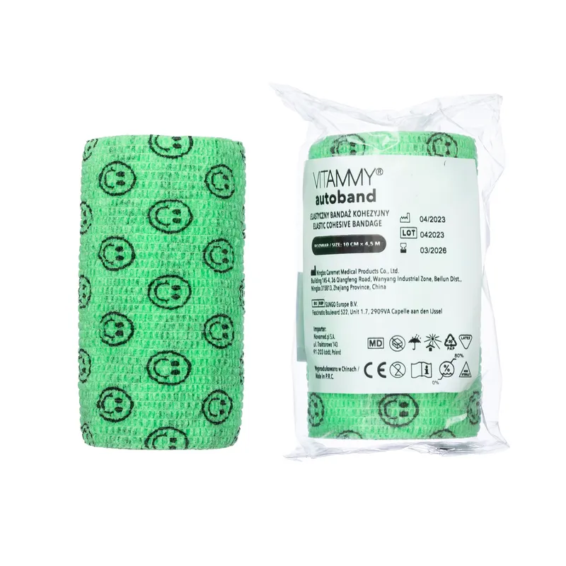 VITAMMY AUTOBAND BUŹKI 10cm X 450cm Elastyczny Bandaż Kohezyjny Samoprzylepny - ZIELONE