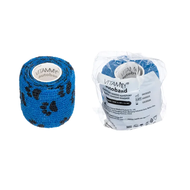 VITAMMY AUTOBAND ŁAPKI 5cm X 450cm Elastyczny Bandaż Kohezyjny Samoprzylepny