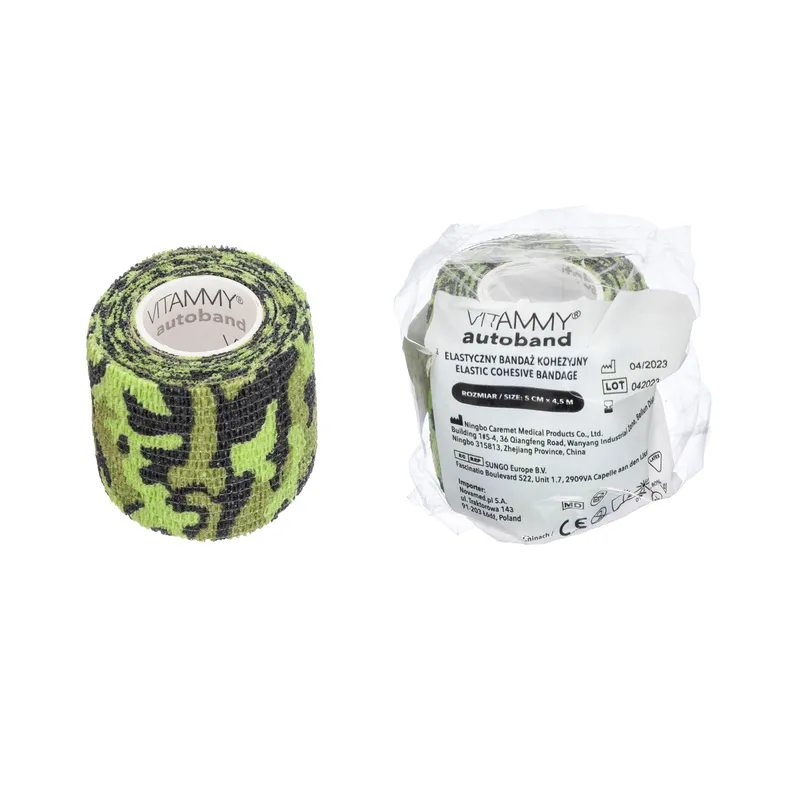 VITAMMY AUTOBAND MORO 5cm X 450cm Elastyczny Bandaż Kohezyjny Samoprzylepny - ZIELONE