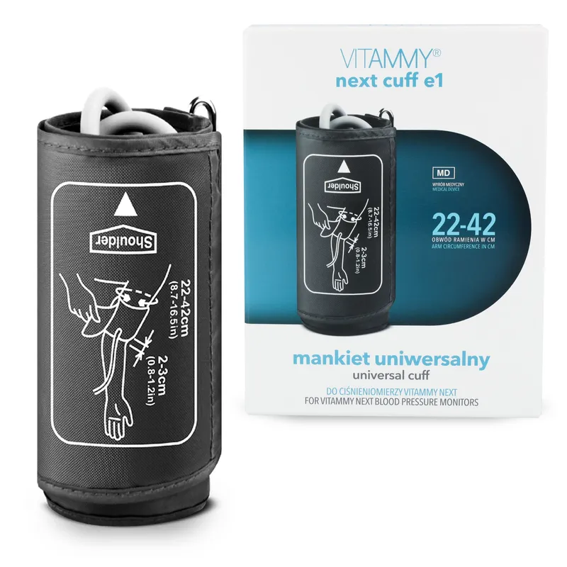 VITAMMY NEXT CUFF E1 Mankiet Uniwersalny Do Ciśnieniomierzy Naramiennych 22-42CM