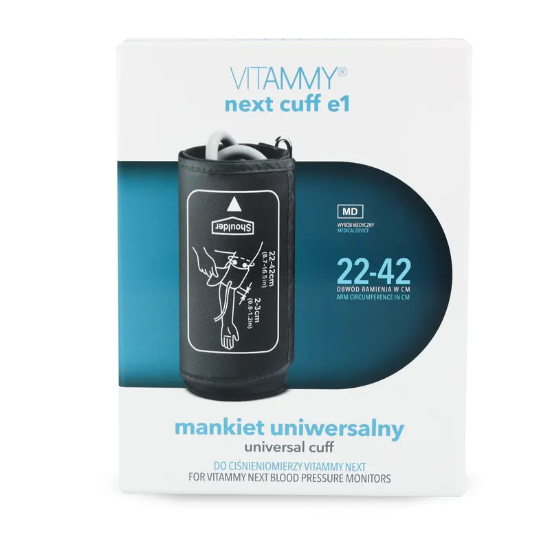 VITAMMY NEXT CUFF E1 Mankiet Uniwersalny Do Ciśnieniomierzy Naramiennych 22-42CM