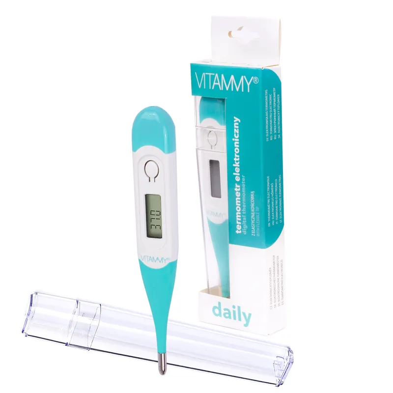 VITAMMY DAILY Termometr Elektroniczny Z Elastyczną Końcówką, Bezpieczny Dla Dzieci