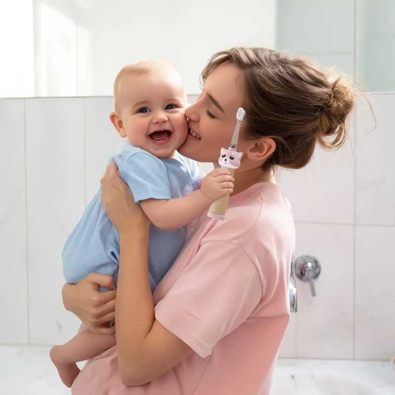 VITAMMY EPUPPY Szczoteczka Soniczna Do Zębów Dla Dzieci 0-6, Dwie Końcówki - Różowa