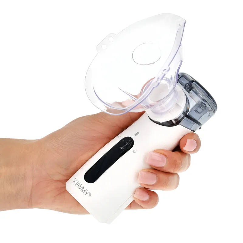 VITAMMY EMESH Inhalator Siateczkowy, Maska Dla Dzieci I Dorosłych, Wyświetlacz