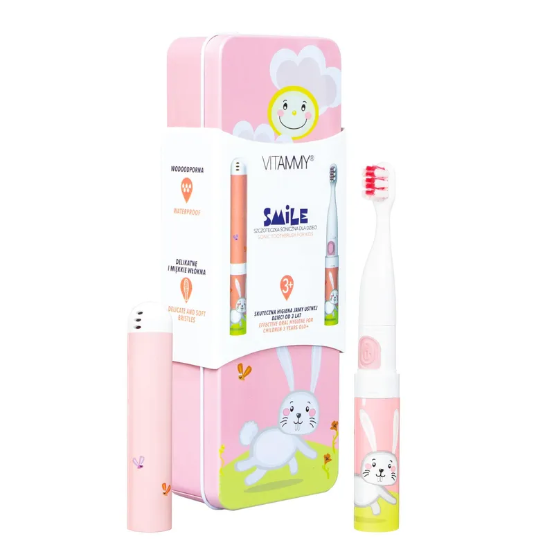 VITAMMY SMILE KRÓLICZEK Szczoteczka Soniczna Do Zębów Dla Dzieci 3+, Miękkie Włókna