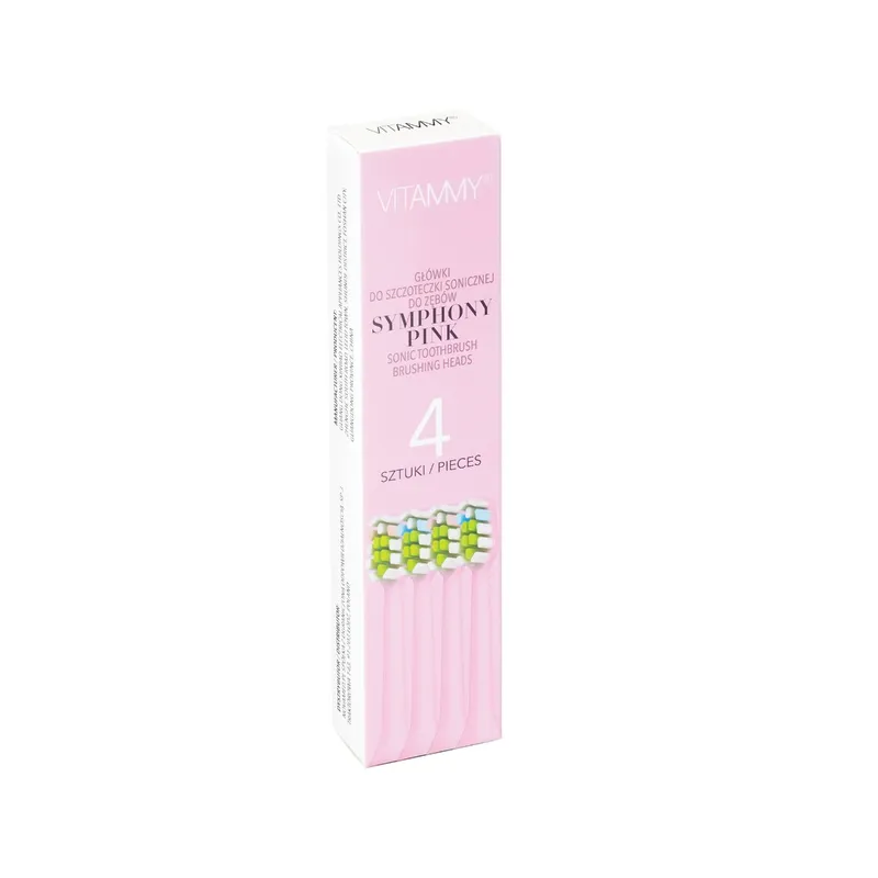 VITAMMY SYMPHONY/VIVO KOŃCÓWKI 4szt. PINK Do Szczoteczki Sonicznej Do Zębów