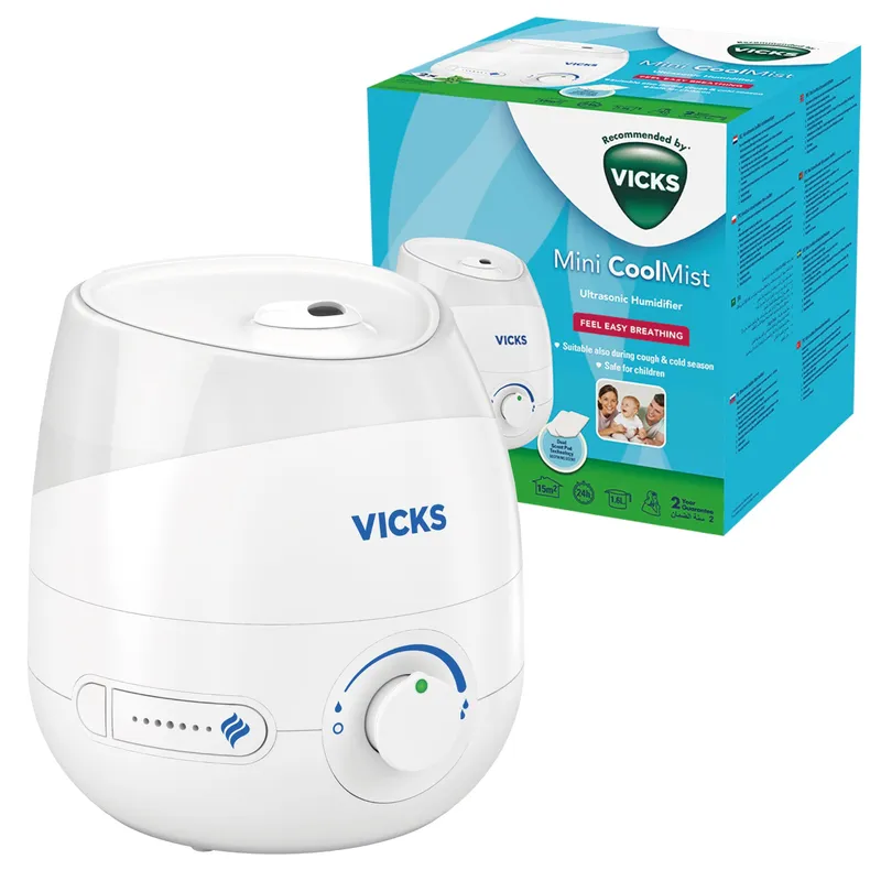VICKS MINI COOL MIST VUL525E4 Nawilżacz Ultradźwiękowy Z Podwójnym VapoPad