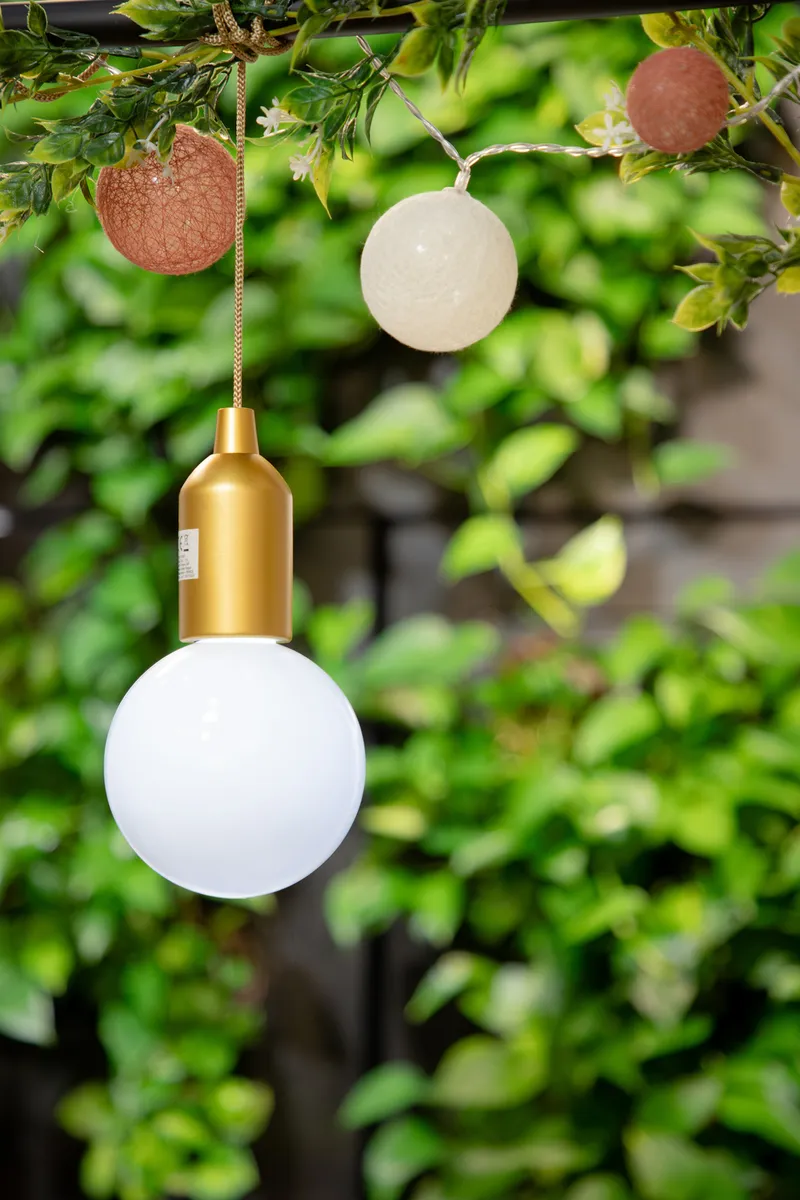 Lampa Wisząca MEBLIVA Żarówka Dekoracyjna LED - Złota