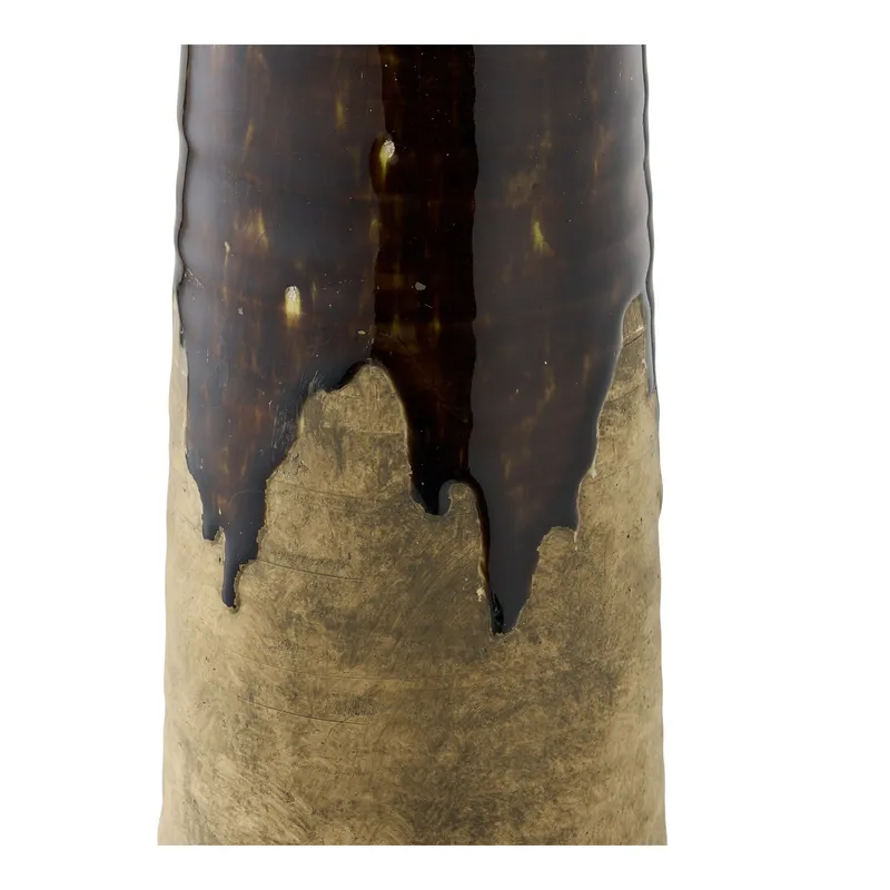 Wazon MEBLIVA Cali Ceramiczny Nowoczesny 48 cm - Brązowy