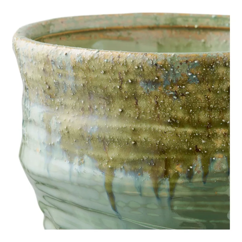 Wazon Toran MEBLIVA Ceramiczny, Okrągły 34,5 cm - Zielony