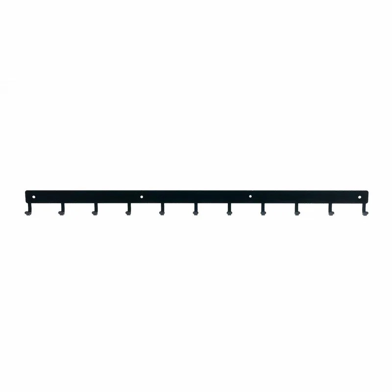 Wieszak Ścienny MEBLIVA Listwa Hakowa 80 cm Metal - Czarny