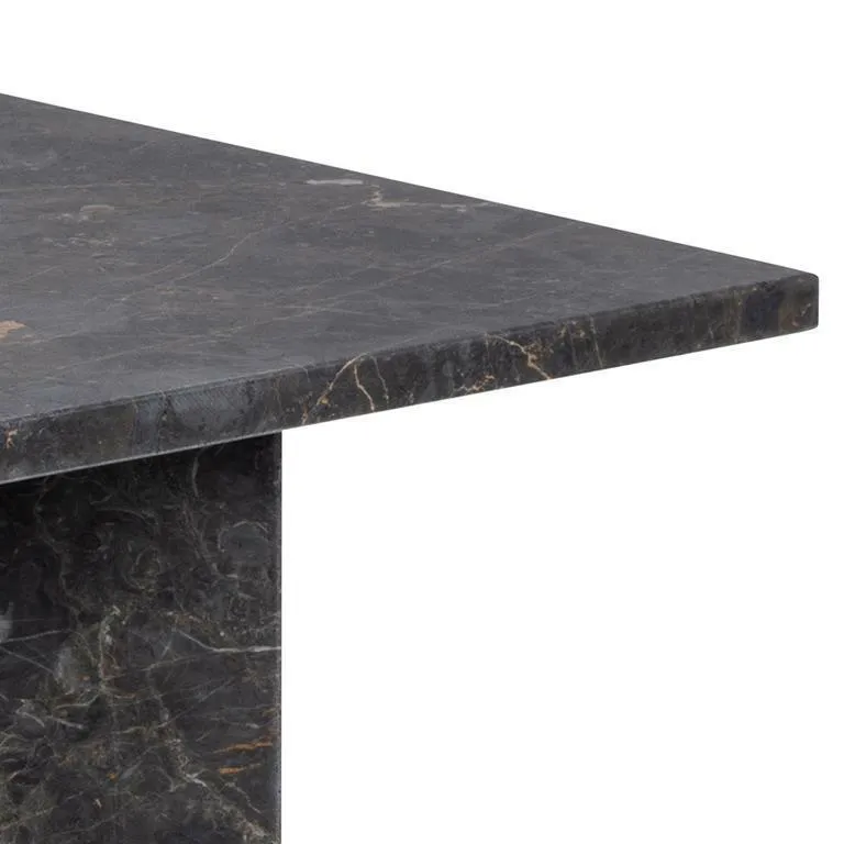 Stolik Kawowy MEBLIVA Vega Marmur 140x70 cm - Brązowy