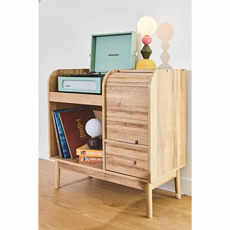 Szafka Muzyczna MEBLIVA Tiphaine Japandi 80 cm - Naturalna