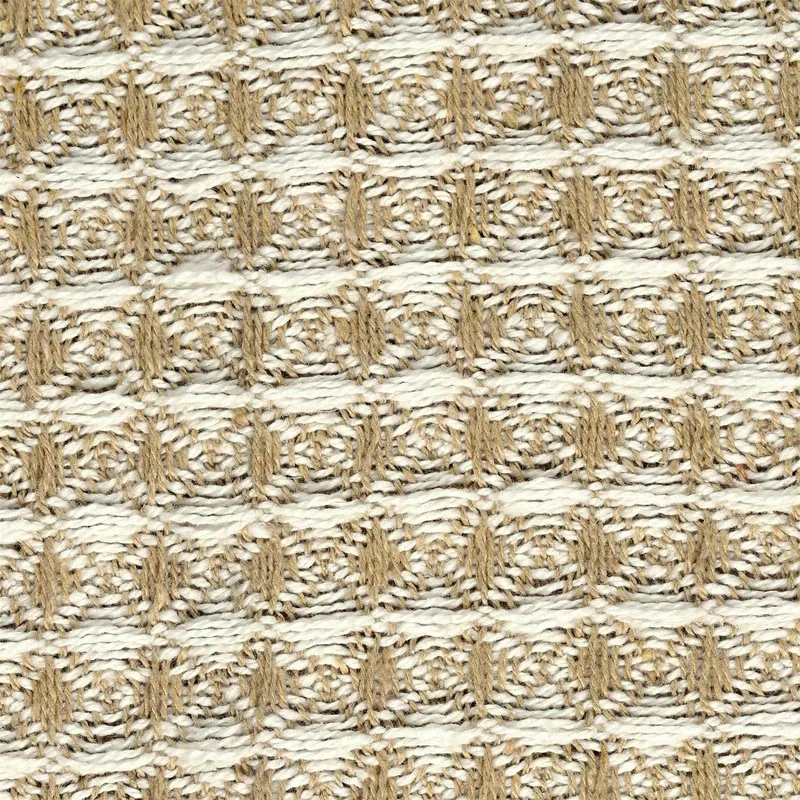 Koc MEBLIVA Honeycomb 120x150 cm, Miękki Pled Boho - Beżowy