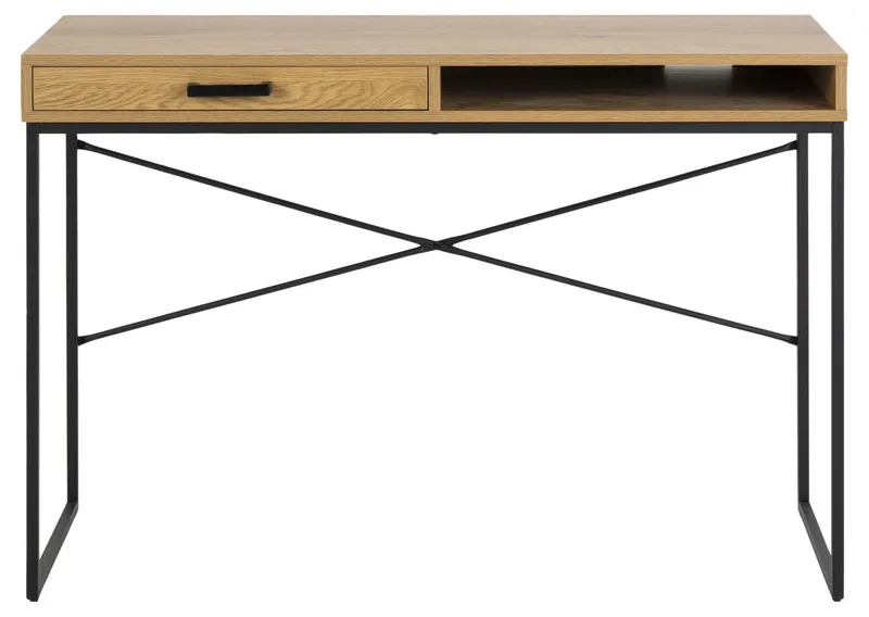 Biurko MEBLIVA Seaford 110 cm Z Szufladą, Styl Holenderski - Naturalny