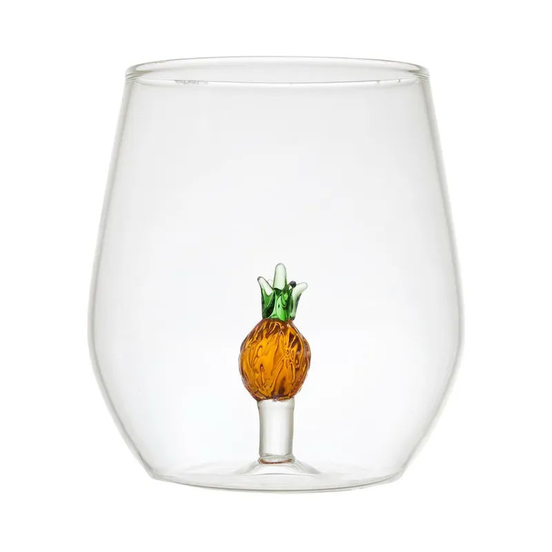 Szklanka Do Napoju MEBLIVA Ananas 400 ml Szkło Borokrzemowe - Transparentna