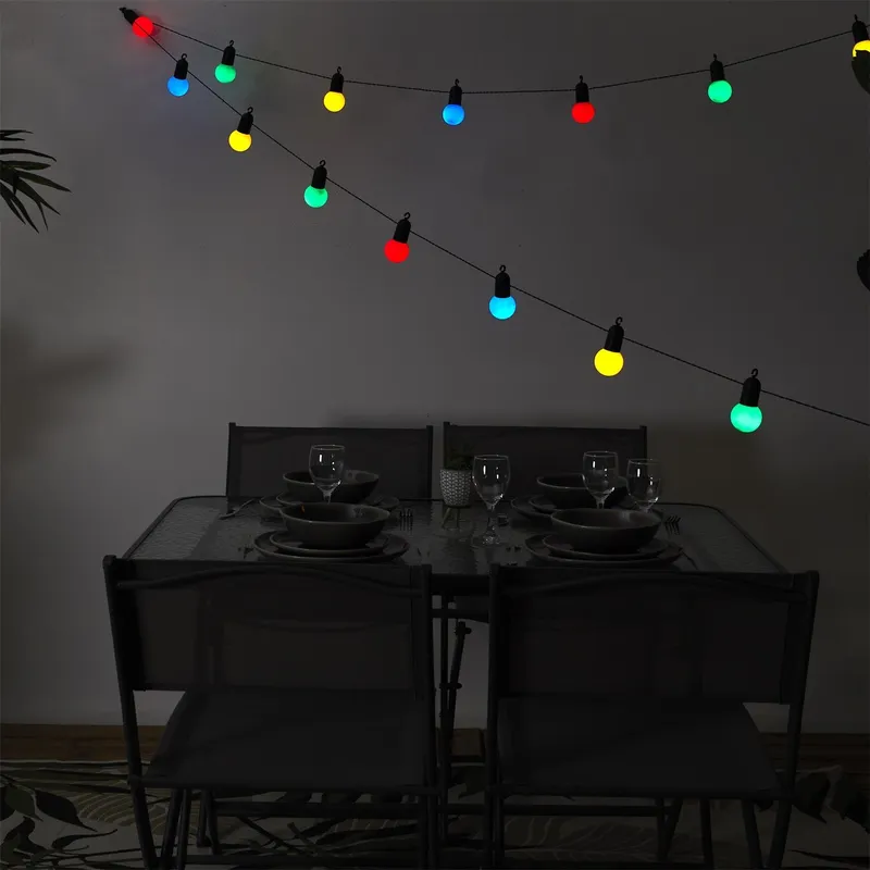 Girlanda Solarna Żarówkowa MEBLIVA 20 LED - Multikolor