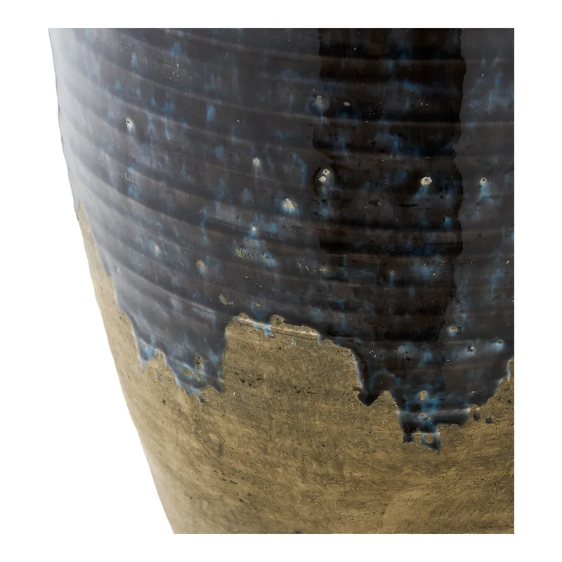 Wazon MEBLIVA Cali Ceramiczny, Wysoki 44,5 cm - Ciemnoniebieski