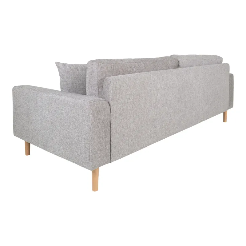 Sofa MEBLIVA Lido 3-OSOBOWA, Poliester, Skandynawska - Szara