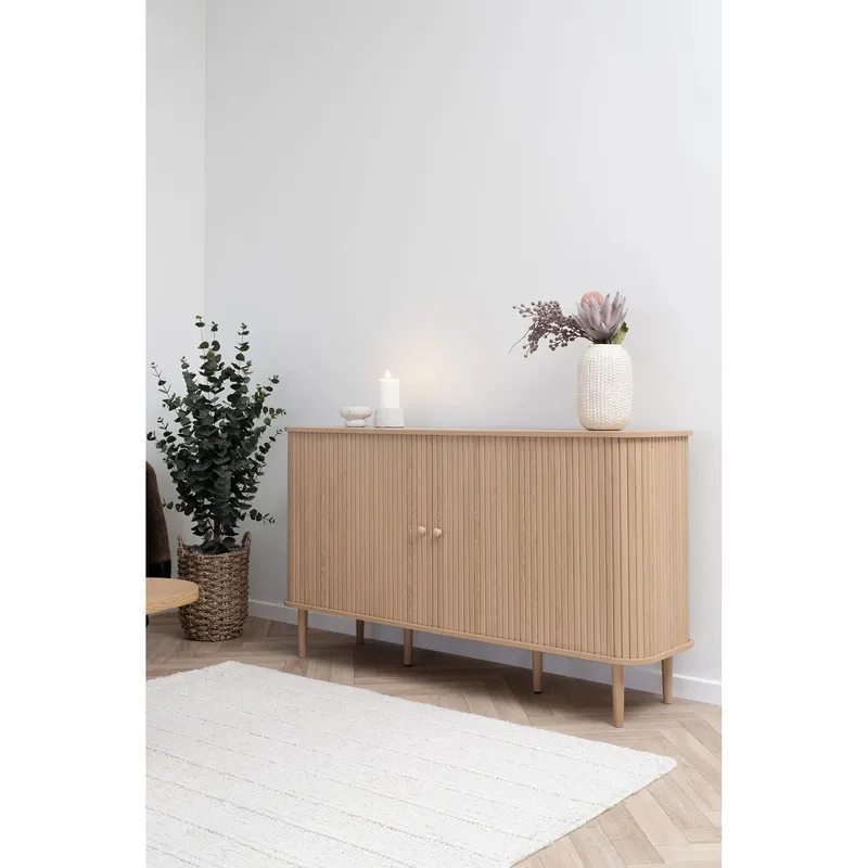 Komoda MEBLIVA Nikko Drewno Sosnowe Skandynawskie 140 cm - Naturalny