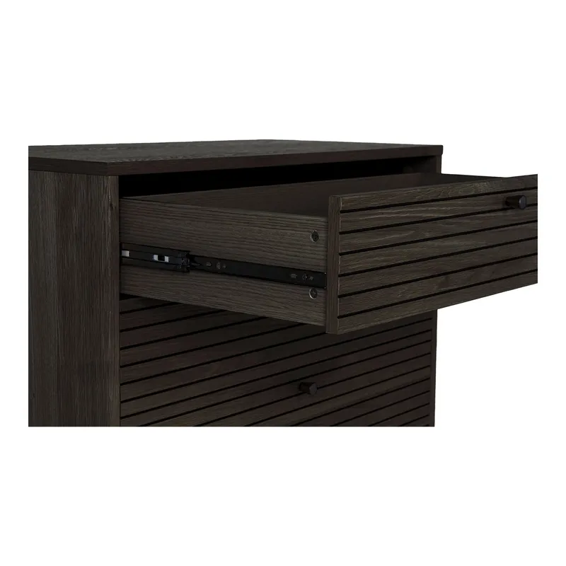 Komoda MEBLIVA Kyoto, MDF, Skandynawska, 80 cm - Brązowa