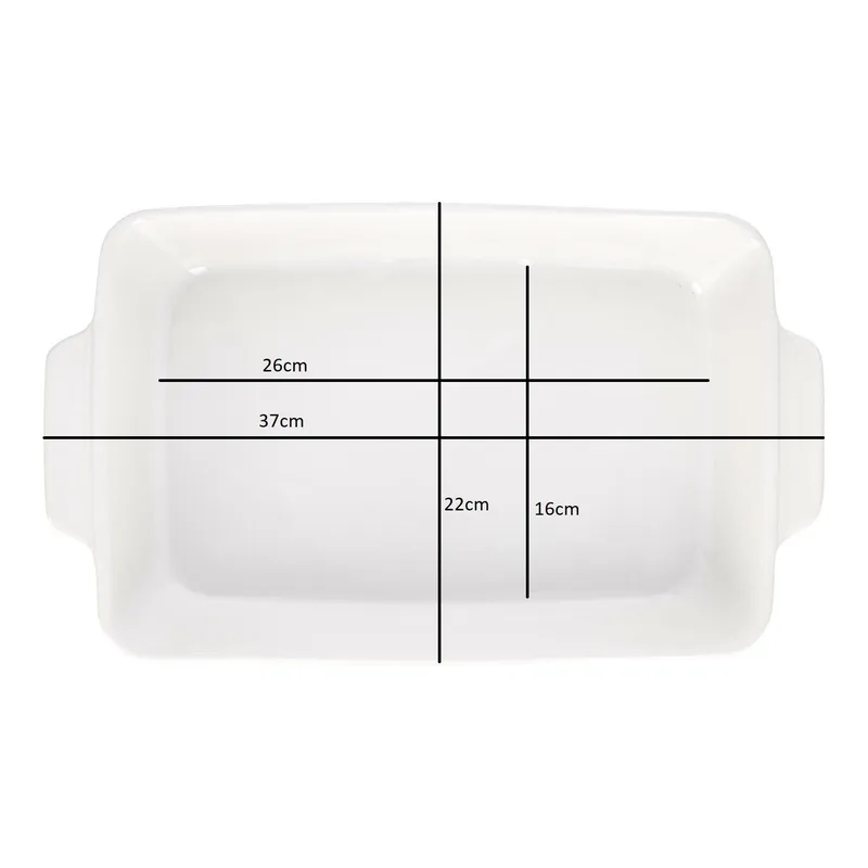 Naczynie Do Zapiekania MEBLIVA Mazzoni 37cm Ceramika - Biały