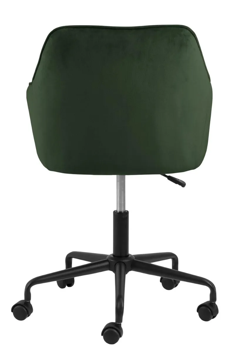 Fotel Biurowy MEBLIVA Brooke VIC Welur Glamour - Zielony
