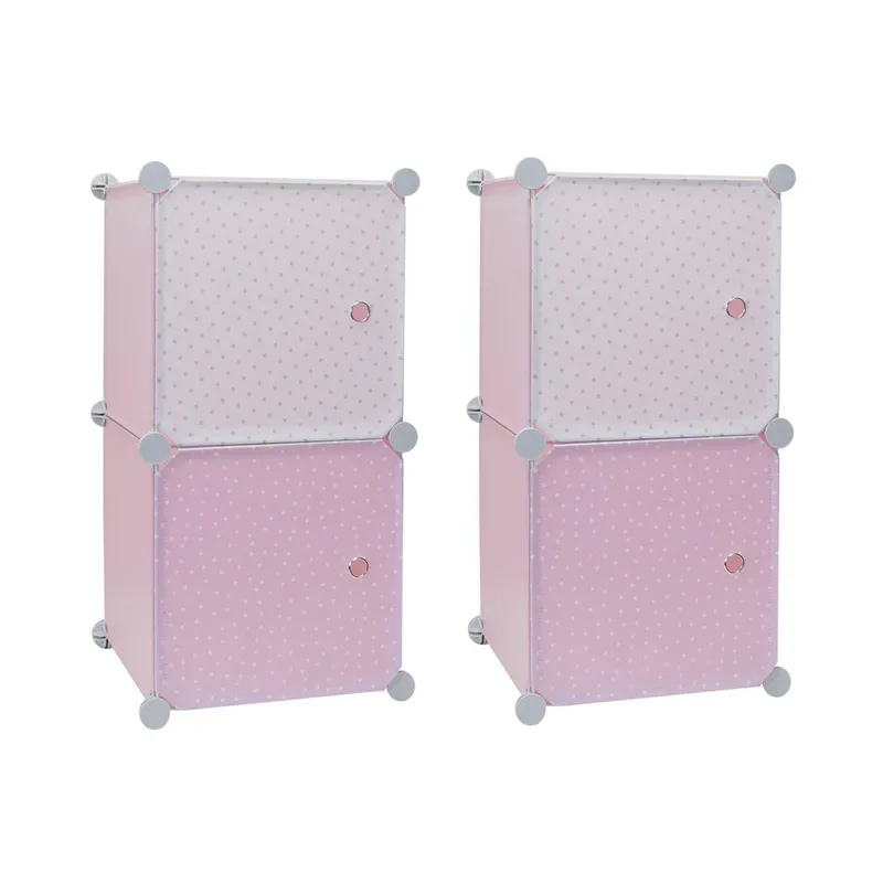 Regał MEBLIVA Cubes 2 Modularny Dla Dzieci 63x34 cm - Różowy
